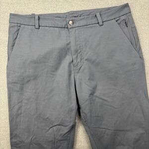 Lululemon Commission Pants Mens 34x29.5 (Actual) Grey Performance Stretch